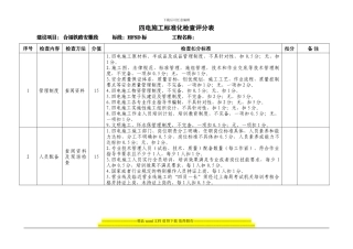 四电施工标准化管理考核评分表