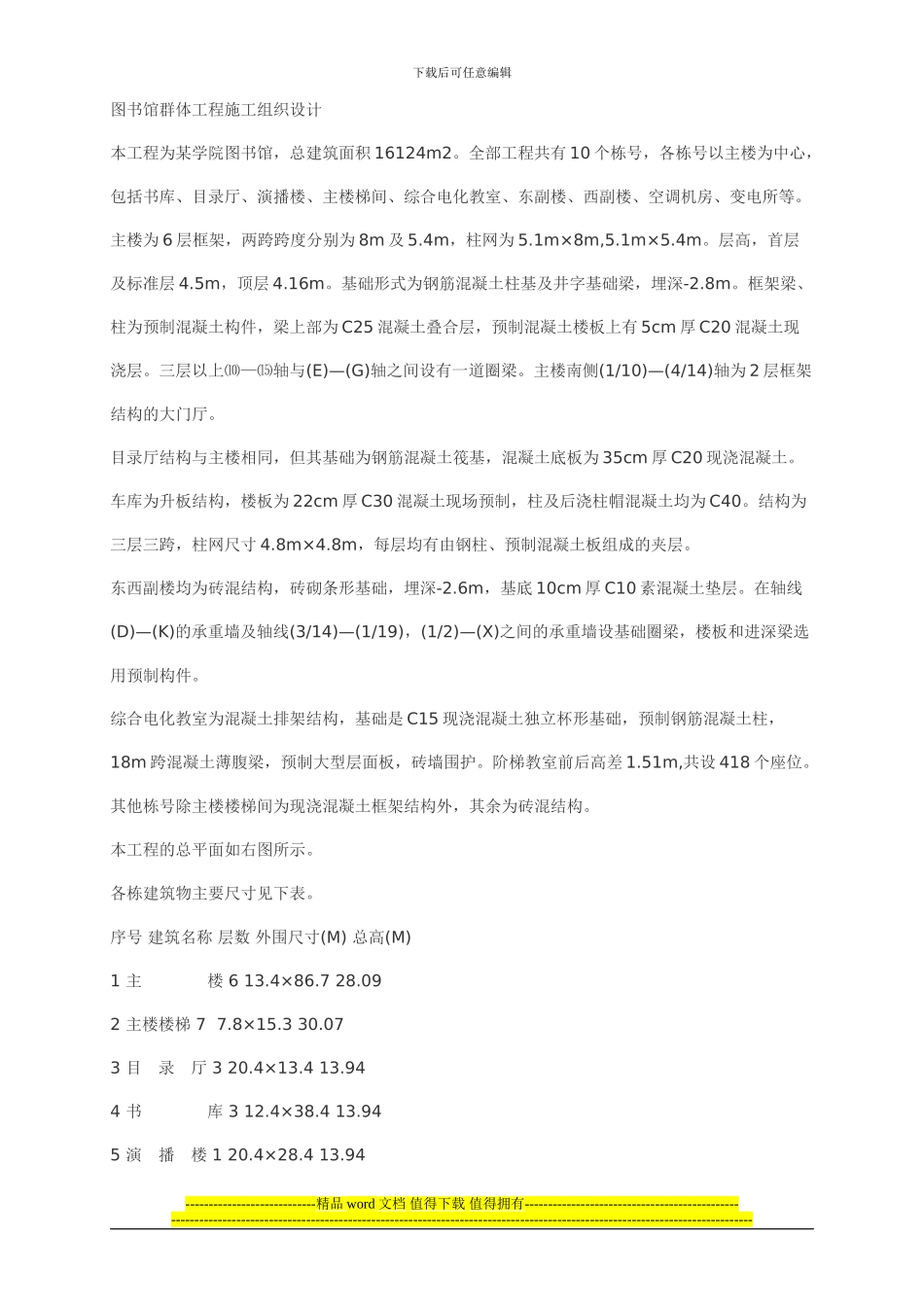 图书馆群体工程施工组织设计_第1页