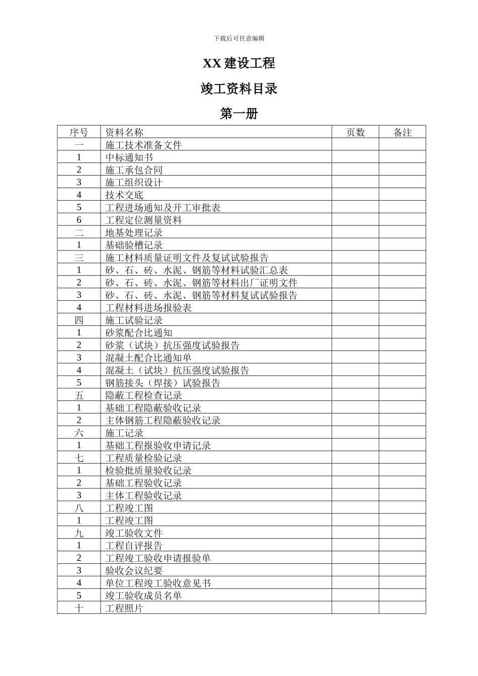 土建工程竣工资料样本_第2页