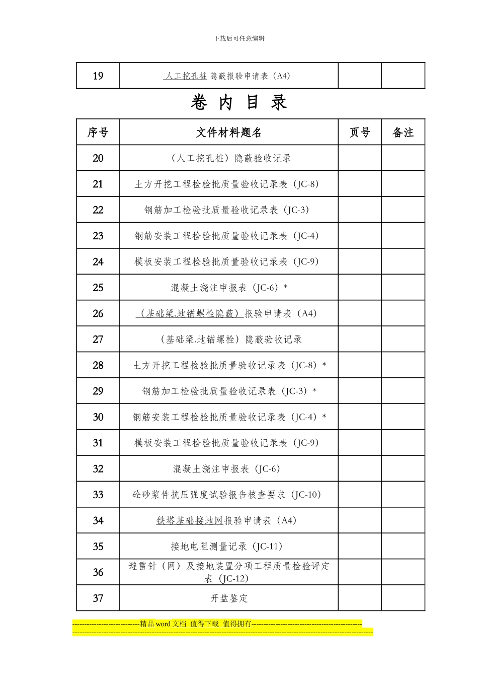 土建竣工资料模板_第3页