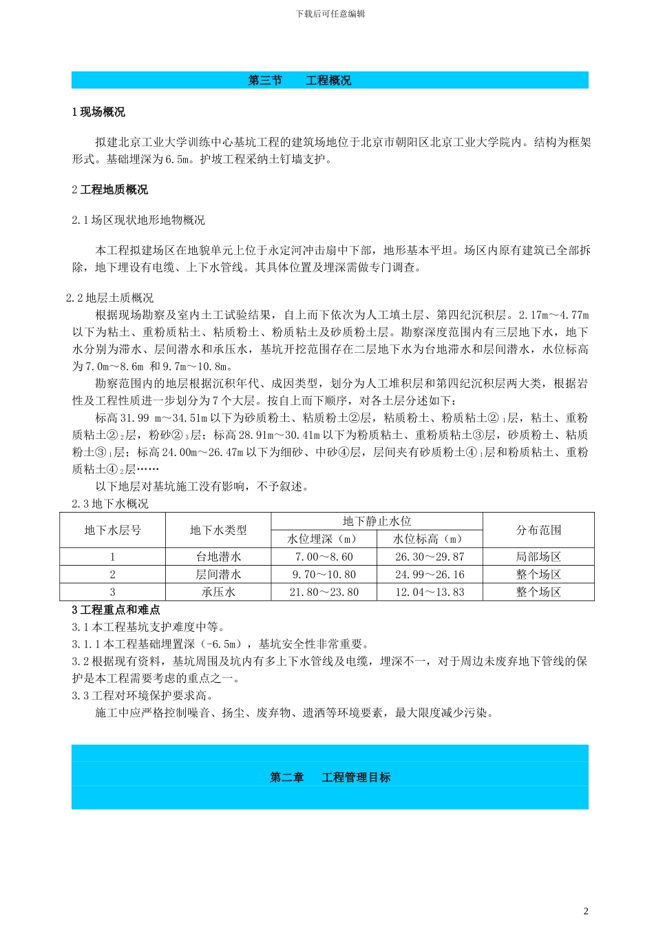 土方喷锚支护施工方案_第3页