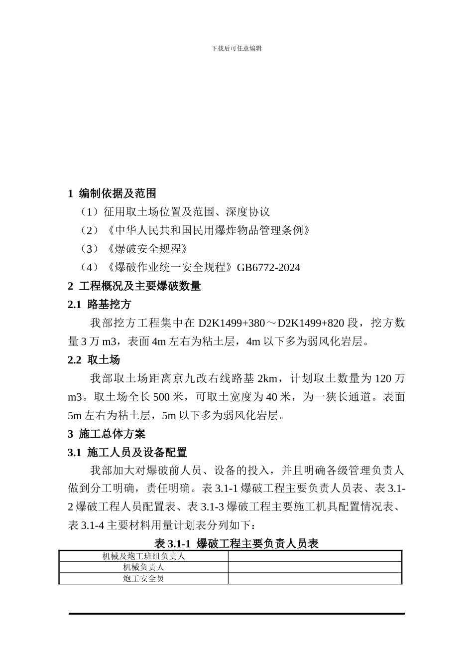 土石方工程爆破施工专项方案_第2页
