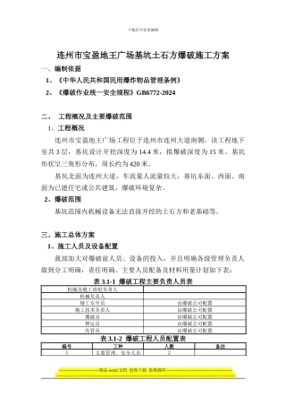 土石方工程爆破施工专项方案113