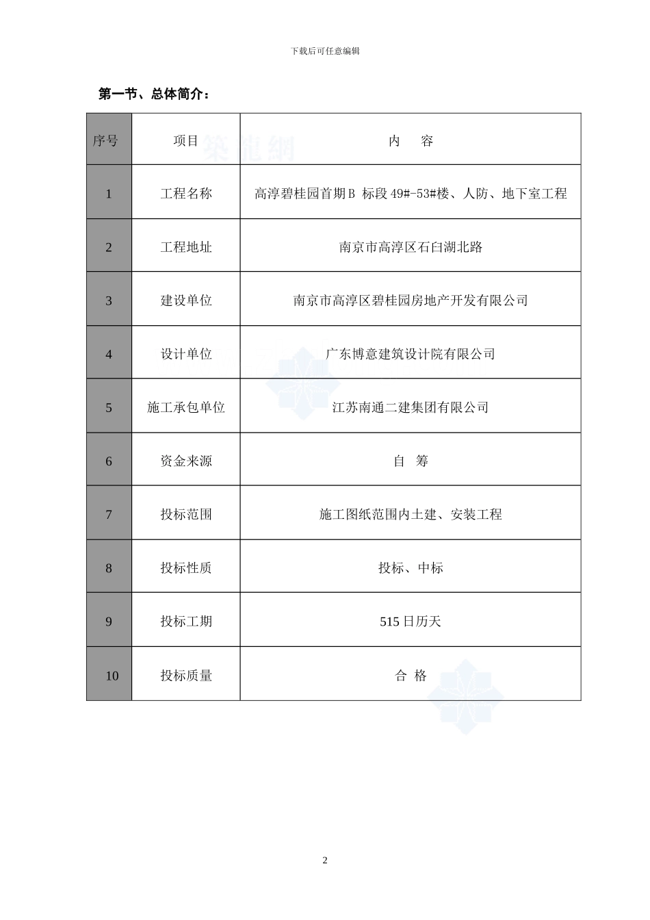 地下主体工程施工方案_第2页