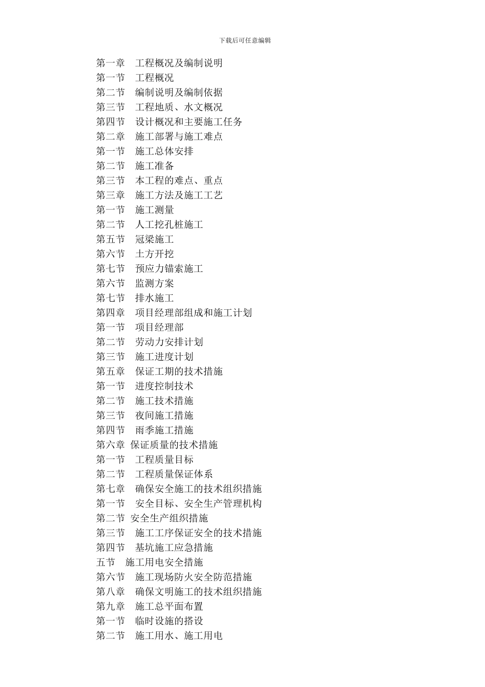 地下室基坑排桩锚索支护施工方案_第2页