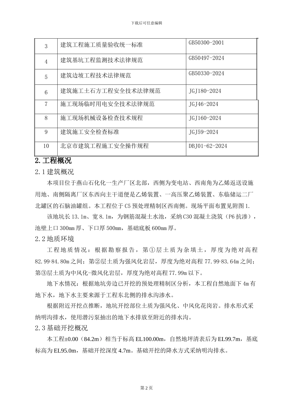 地坑土方开挖施工方案_第2页