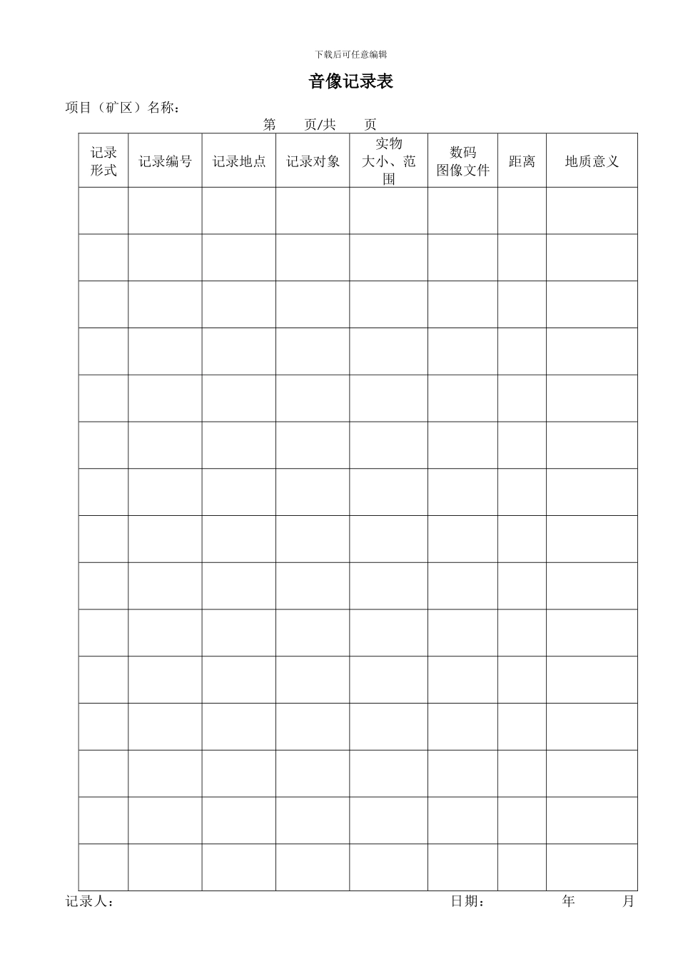 地质表格大全_第2页