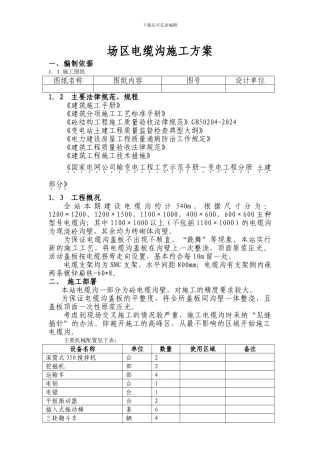 场区电缆沟施工作业指导书08