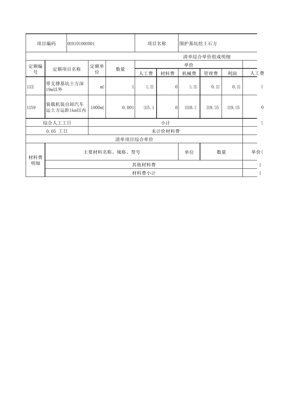 综合单价分析表(大型土石方工程)_第2页