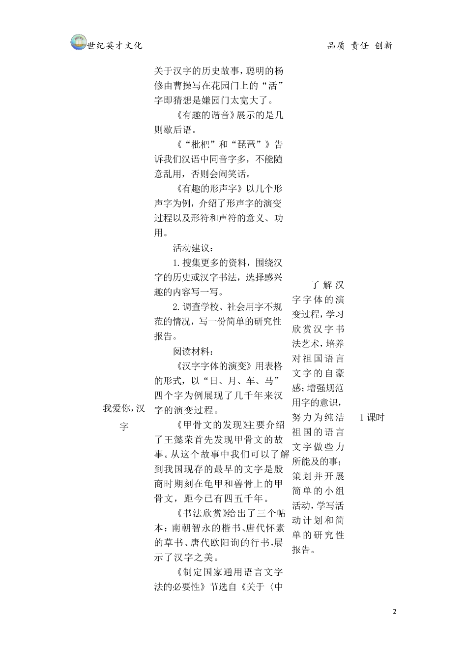 综合性学习：遨游汉字王国(教案)_第2页