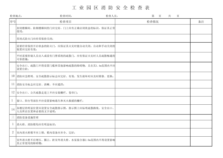 综合性工业园区消防检查表_第2页