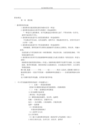 综合素质重点归纳
