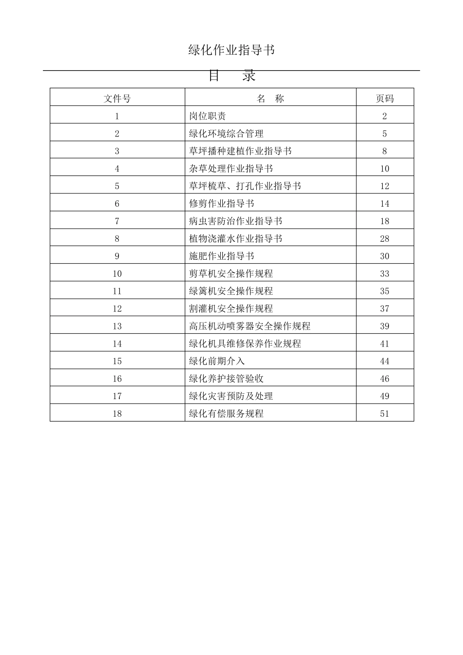 绿化养护作业指导书_第1页