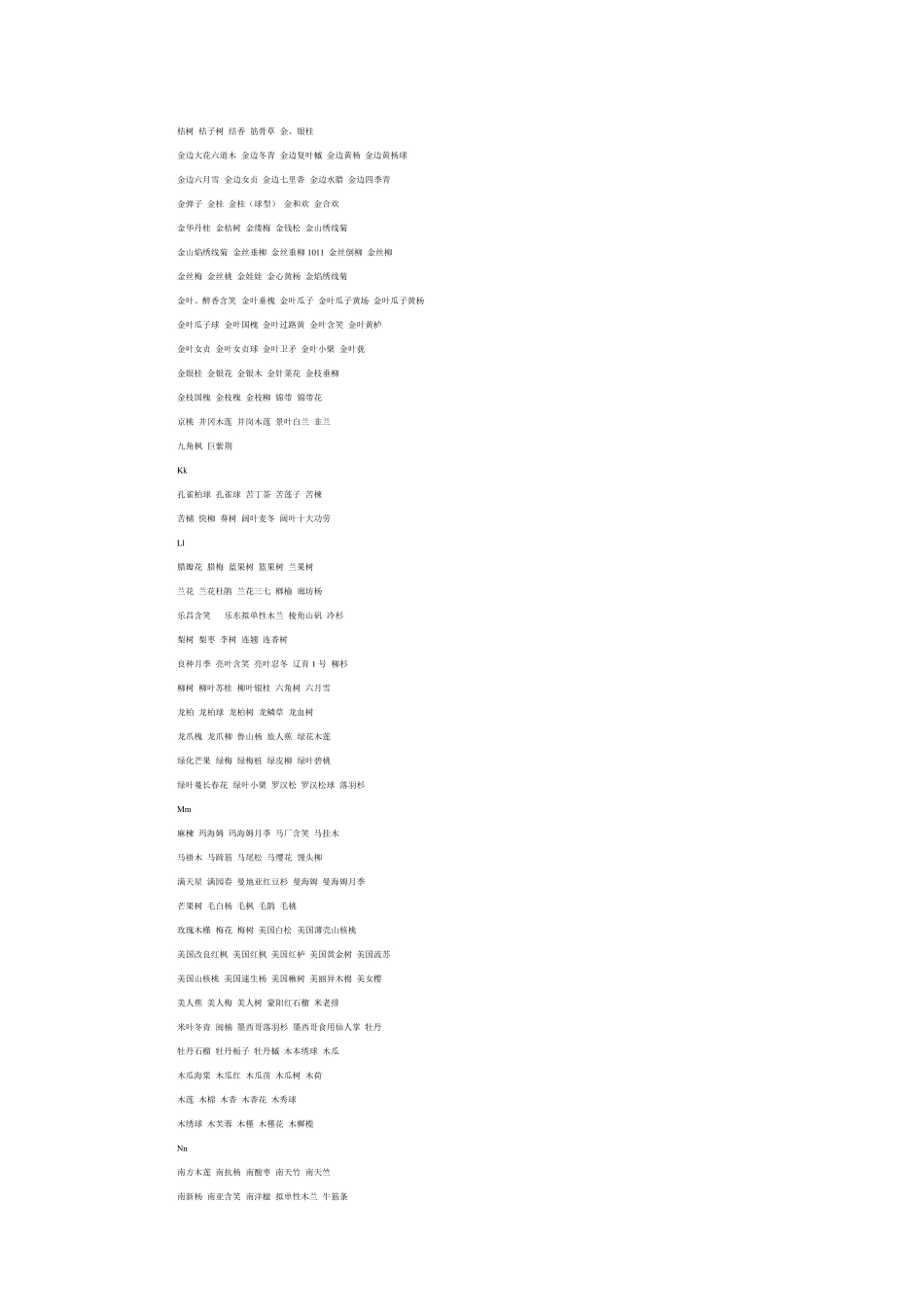 绿化苗木品种大全_第3页