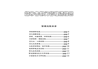 超市各部门管理流程图