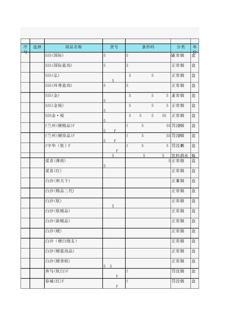 超市商品条码明细1_第1页