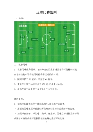 足球比赛规则