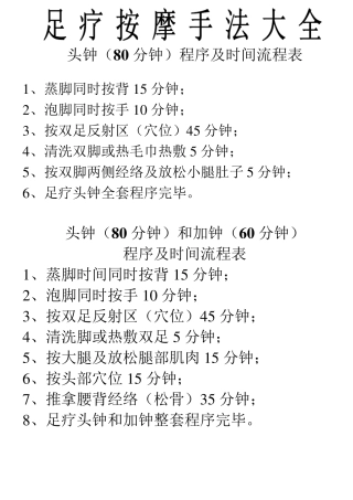 足疗按摩手法