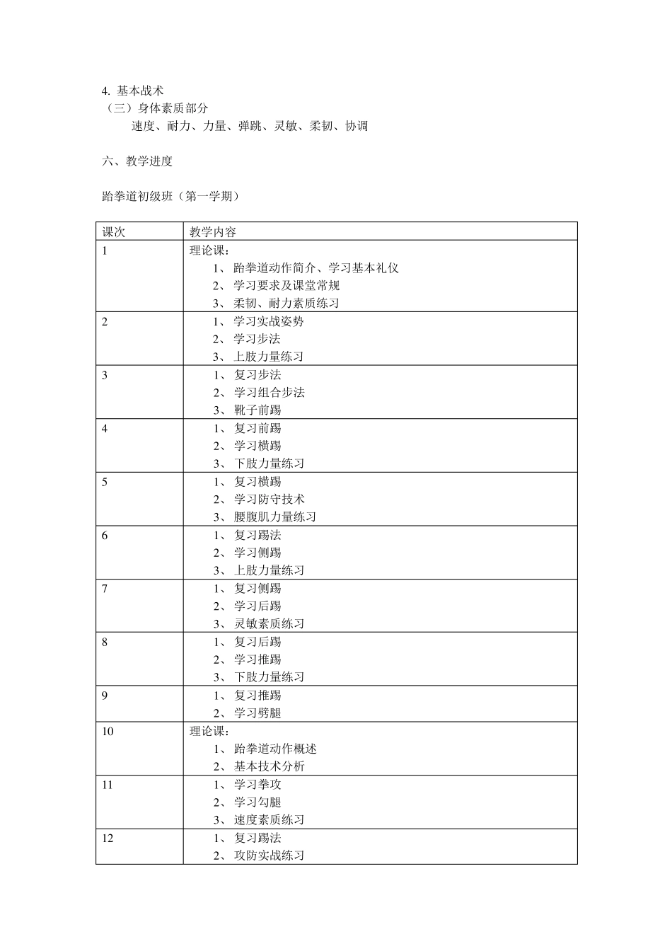 跆拳道教学大纲_第3页