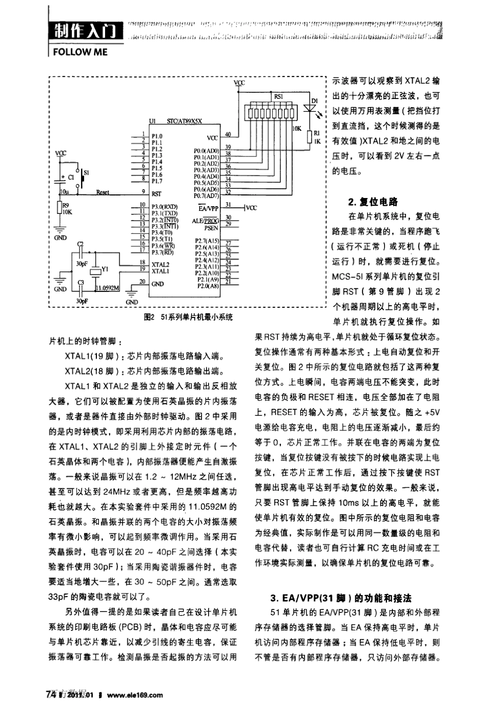 跟我学51单片机——单片机最小系统组成与I_O输出控制_第2页
