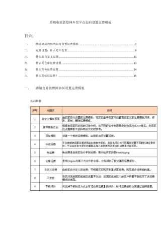 跨境电商敦煌网外贸平台如何设置运费模板