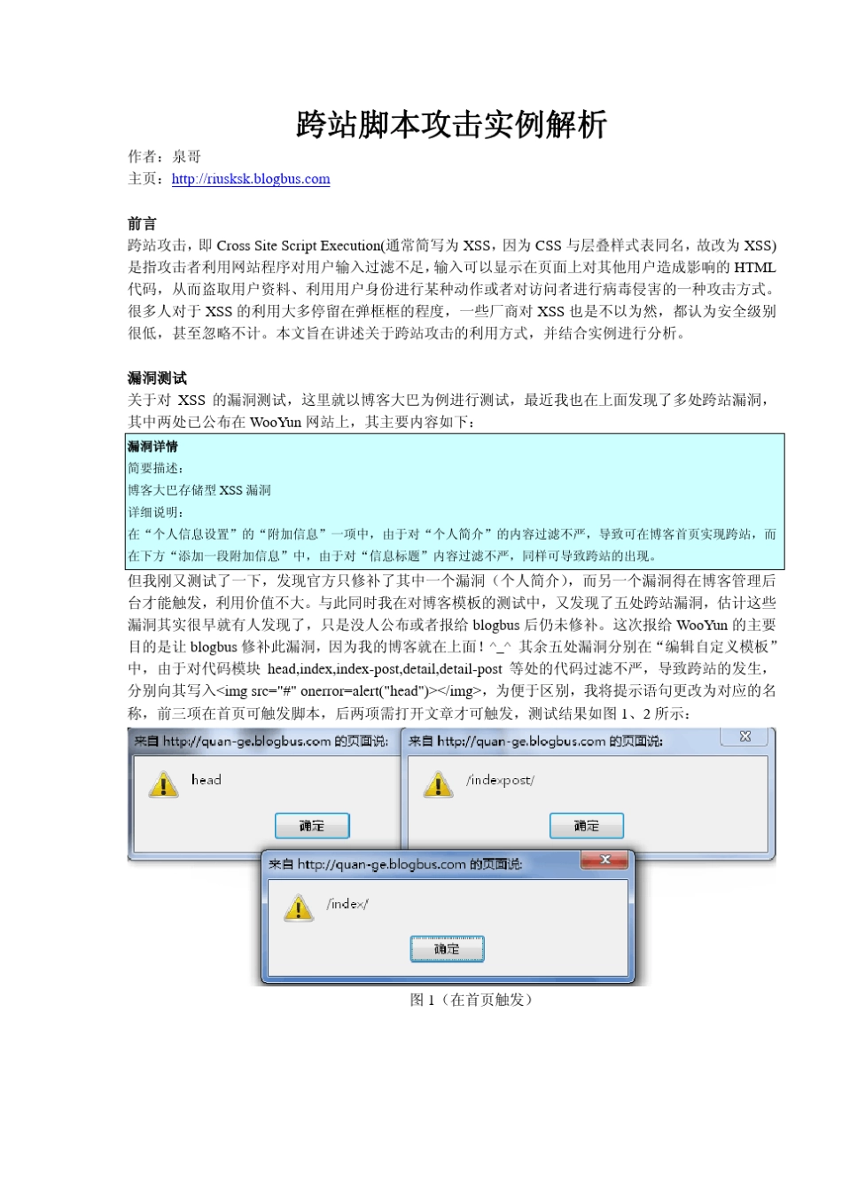 跨站脚本攻击实例解析_第1页