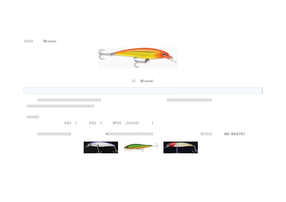 路亚饵介绍及对象鱼_第1页