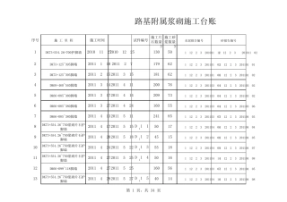 路基附属浆砌施工台账三工区
