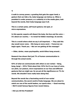 身体语言的秘密SecretsofBodyLanguage