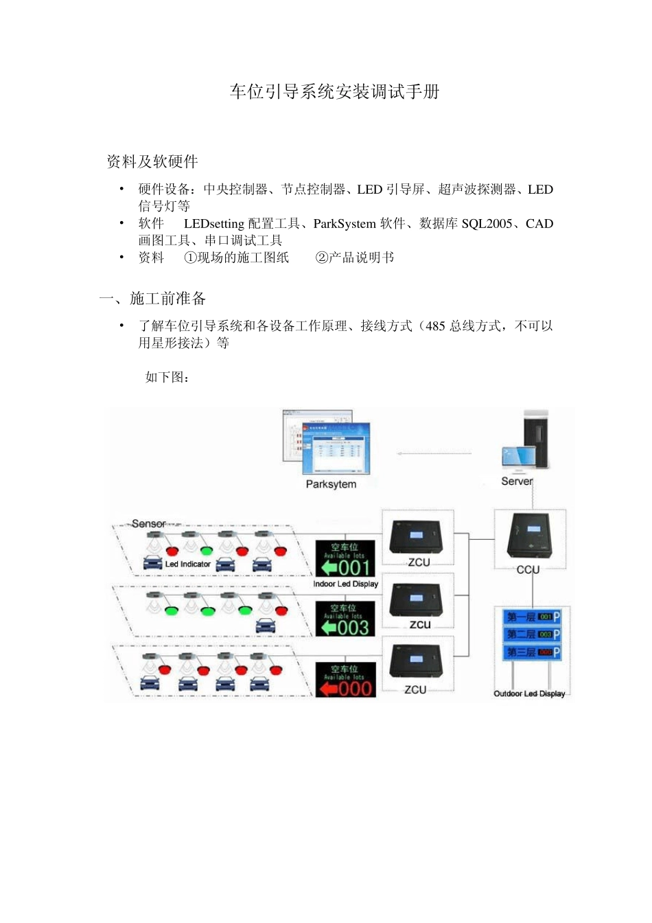 车位引导系统施工工艺_第1页