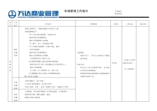 车场管理工作指引