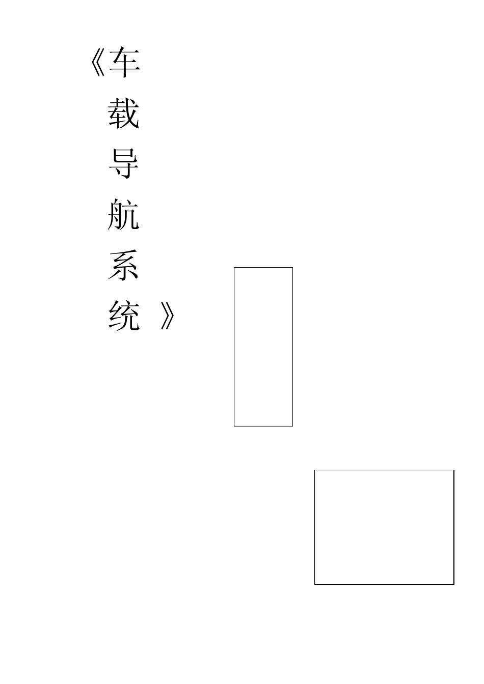 车载GPS定位系统项目计划书_第1页
