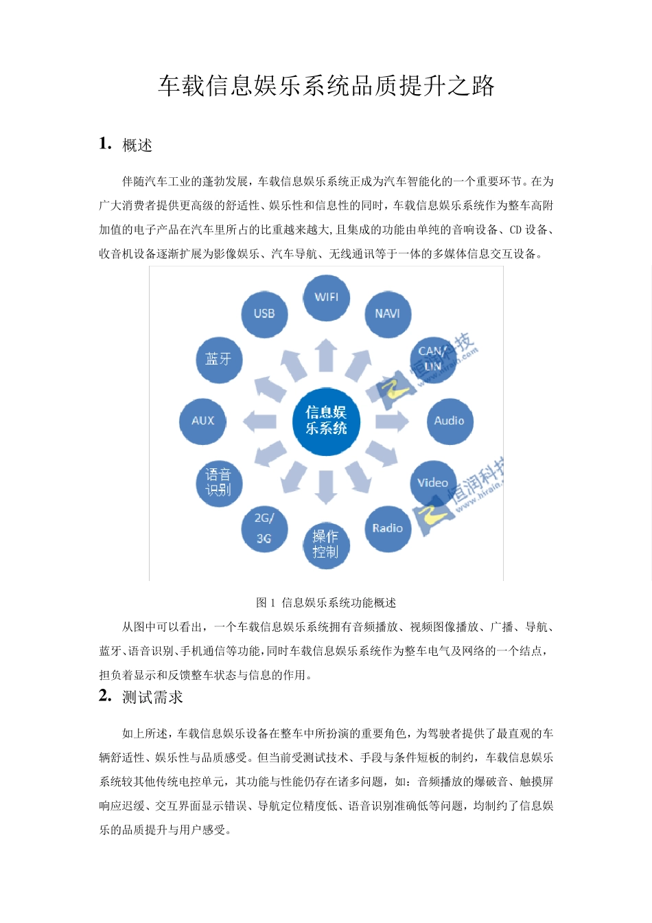 车载信息娱乐系统品质提升之路_第1页