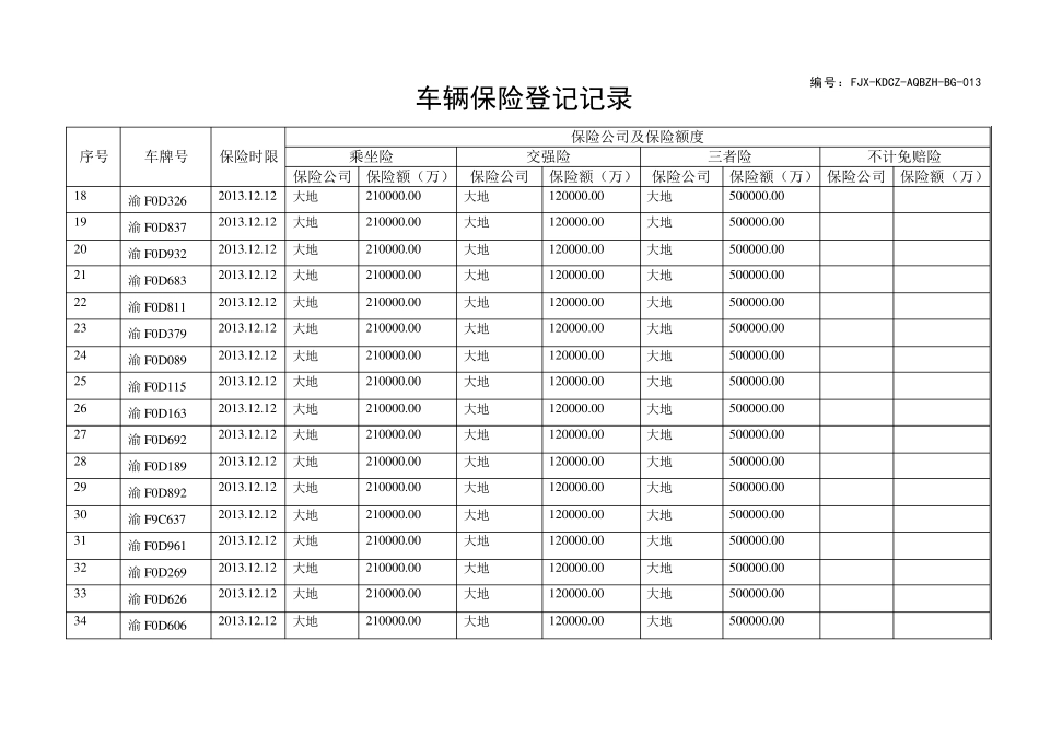 车辆保险台账_第2页