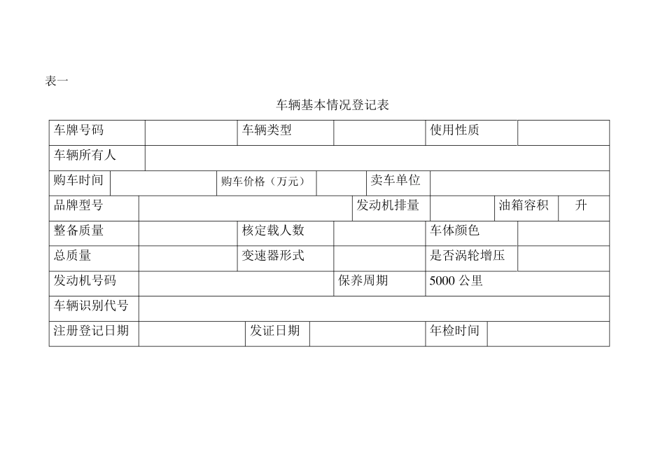 车辆基本情况登记表车辆使用用车登记表_第2页