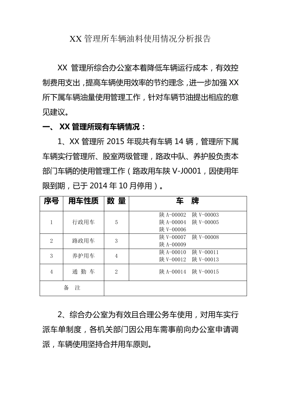 车辆油料使用情况分析报告_第1页