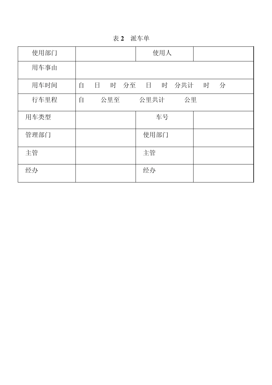 车辆管理实用表格_第2页