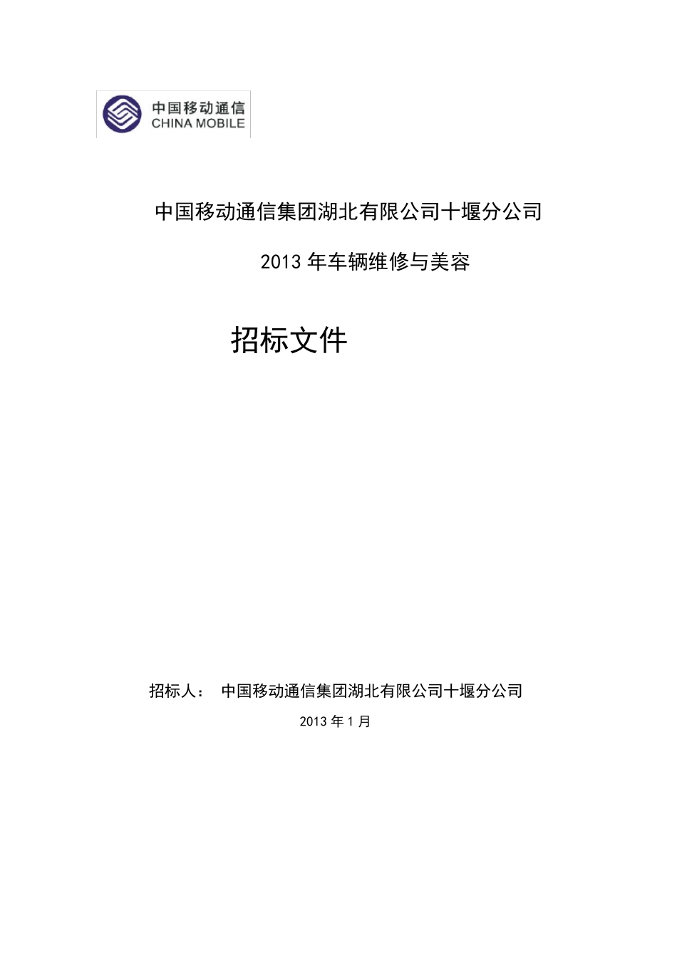 车辆维修招标文件_第1页
