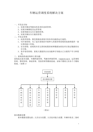 车辆运营调度系统解决方案