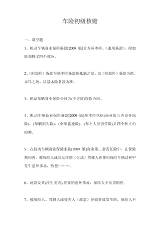 车险初级核赔