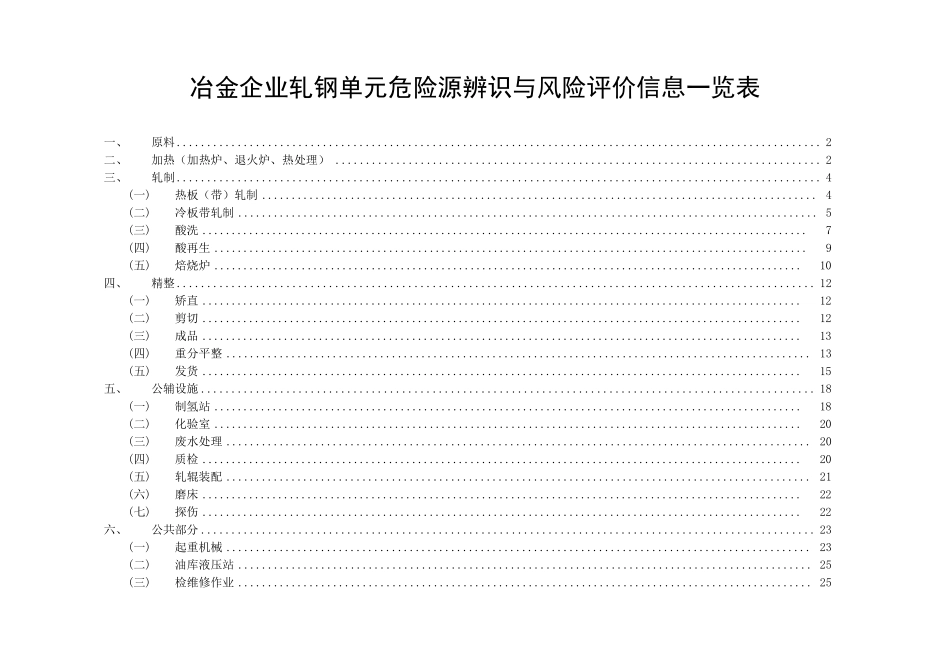 轧钢危险源辨识与风险评价信息表(05)_第1页
