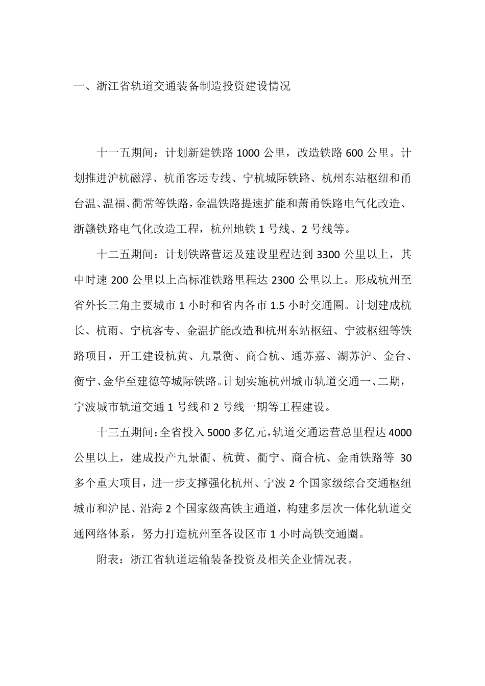 轨道交通装备制造业资料整理_第1页