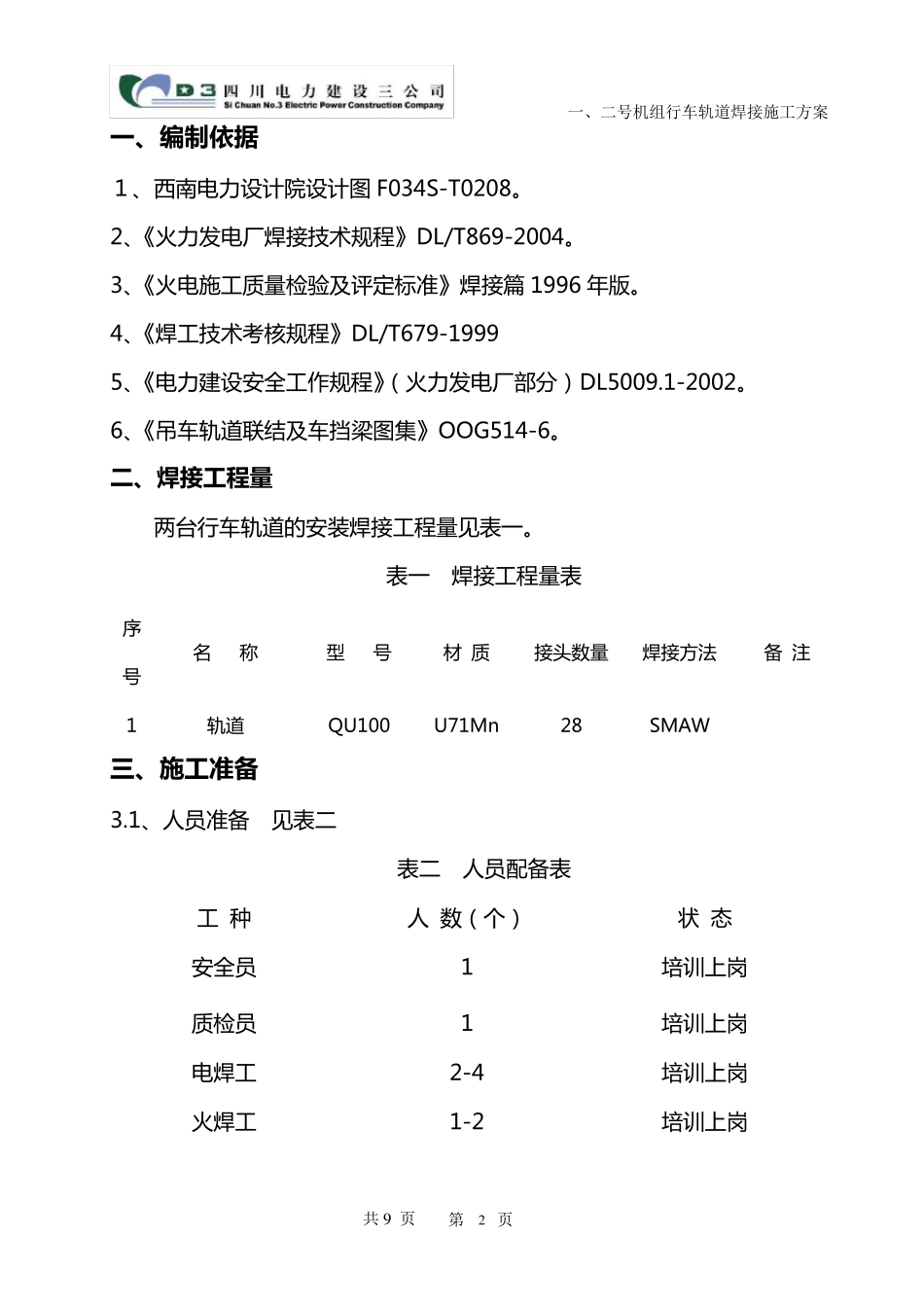 轨道焊接施工方案_第2页