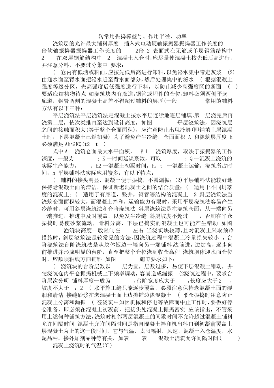 转常用振捣棒型号、作用半径、功率_第1页