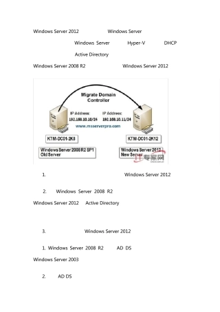 转载WinServer2008R2到WinServer2012的迁移