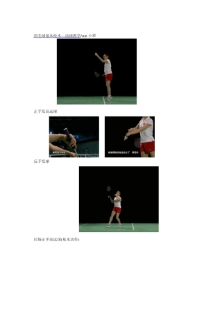 转载：羽毛球基本技术—动画教学