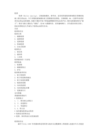 轮滑教学训练专业教材