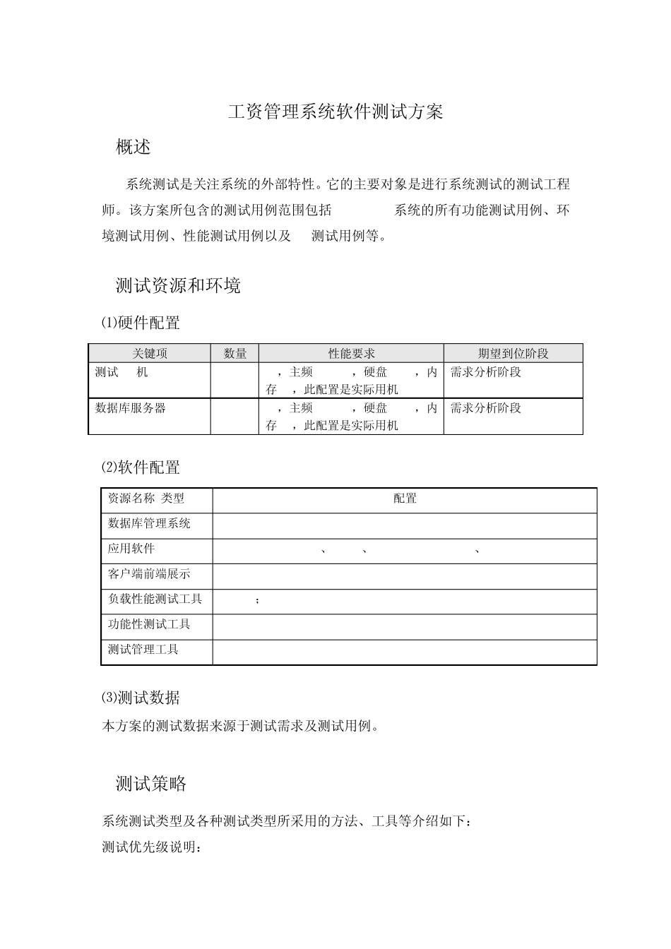 软件工程工资管理系统软件测试方案_第2页