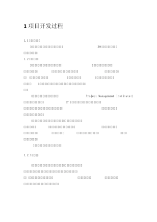 软件工程项目开发过程方案