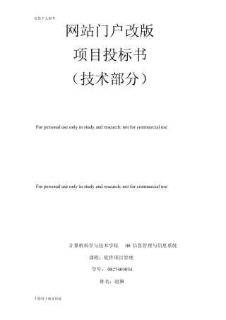 软件开发投标书